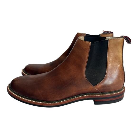 J. Crew Oar Striped Chelsea Leather Boots Size 11.5 - Picture 2 of 10